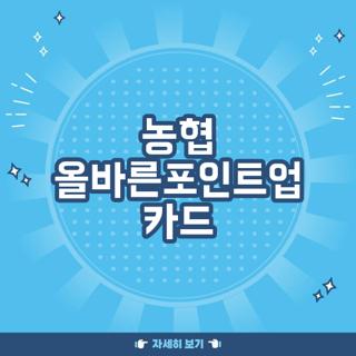 농협 올바른포인트업 카드