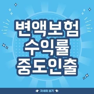 변액보험 수익률 중도인출