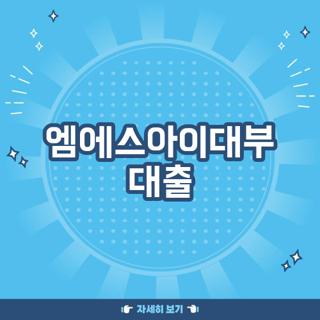 엠에스아이대부 대출