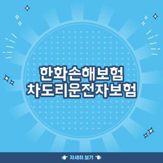 한화손해보험 차도리운전자보험
