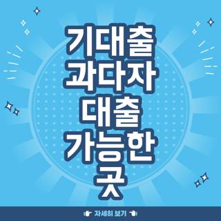 기대출 과다자 대출 가능한 곳