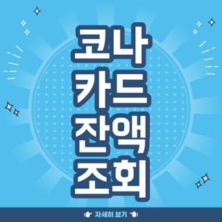코나 카드 잔액 조회