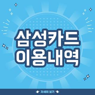 삼성카드 이용내역