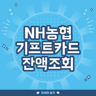 NH농협 기프트카드 잔액조회