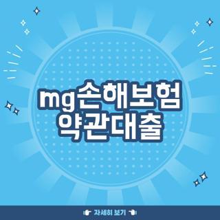 mg손해보험 약관대출